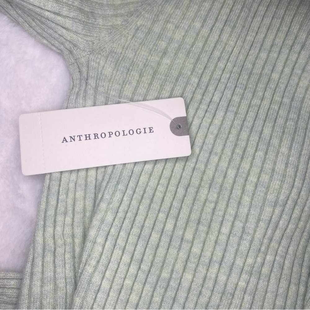 NWT Maeve By Anthropologie 2pc Set Flouncy Dress & Pullover Sweater Mint Green M - Picture 9 of 15